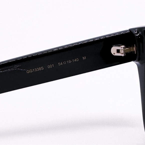 NEW GUCCI GG1338S 001 WOMEN BLACK SUNGLASSES GUCCI - Picture 11 of 13